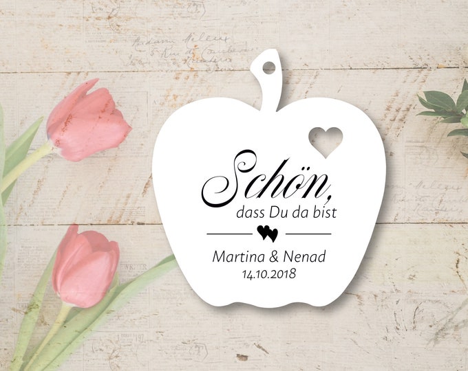 25 Gift Tags Labels Nice that you are here Tags Gift Tags personalized Baptism Wedding Communion Confirmation Guest Gifts