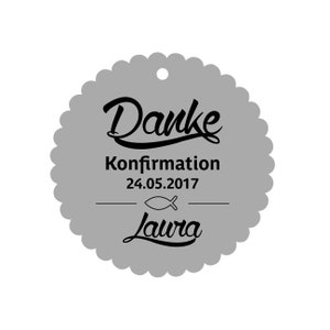 25 Geschenkanhänger Tags Etiketten Danke Kommunion Konfirmation Taufe Kommunion Konfirmation Bild 2