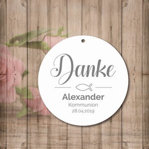 40 Geschenkanhänger Etiketten Danke Tags Gift Tags personalisiert Taufe Hochzeit Kommunion Konfirmation Gastgeschenke Bild 1