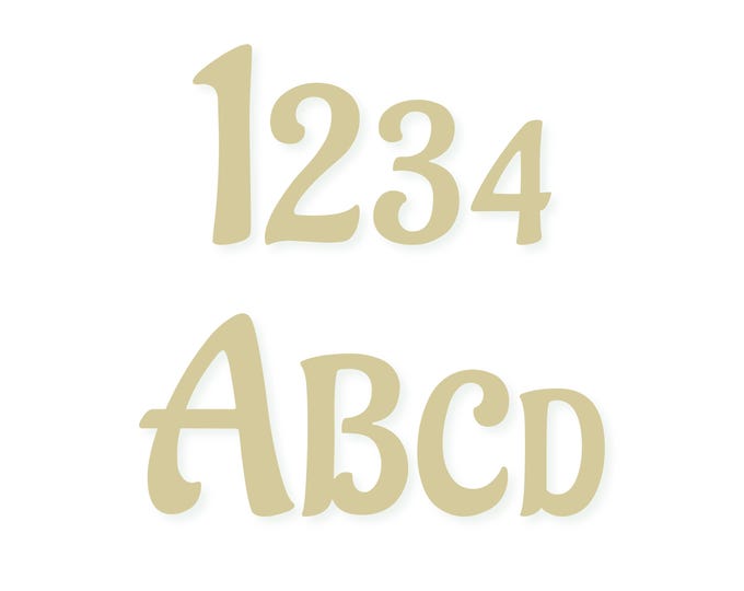 Wooden letters & numbers – laser cut from 3 mm poplar wood – various sizes – customizable, wall decoration, children's room, DIY crafts