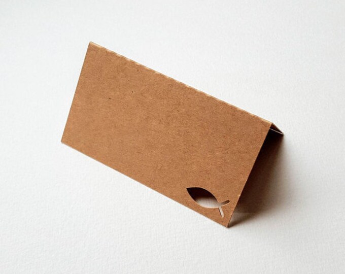 20 Place Cards Wedding Name Tags Fish Communion Confirmation Baptism