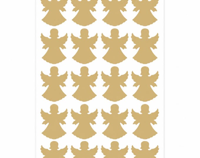 Engel Aufkleber, 20 Weihnachtssticker, 4 × 5 cm, 8 Farben