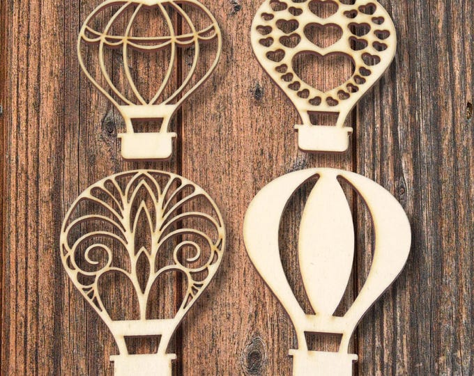 Hot Air Balloon Laser Cut Decoration Boletus Crafts Wood