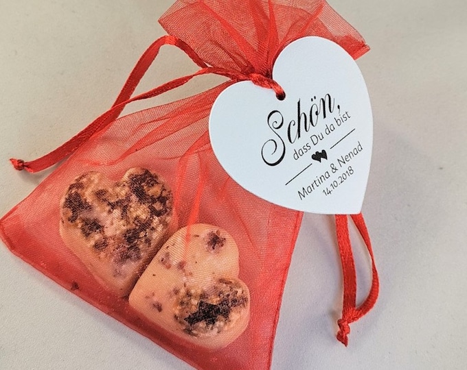 10 Guest Gifts Organza Bags Organza Bags Wedding Baptism Communion Confirmation Nice that you are here