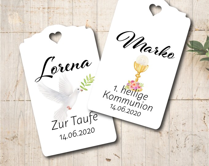 25 Gift Tags Labels Thank You Communion Confirmation Baptism Communion Confirmation