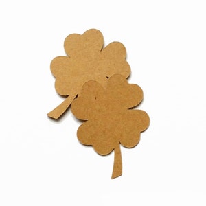 30 etichette regalo fustellate con foglie di trifoglio Scelta di colori Etichette regalo per scrapbooking Etichette regalo