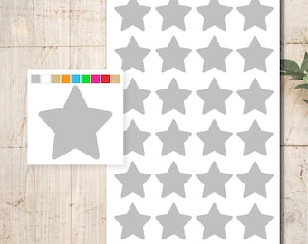 24 star stickers color selection