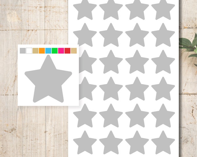 24 star stickers color selection