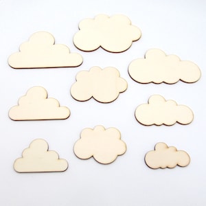 Wolken Wolk Wolk Houten Lasser Gesneden Versiering Boletula Ambachten