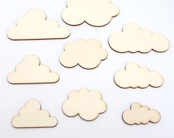 clouds cloud cloud wood lasser cut embellishment boletus crafting