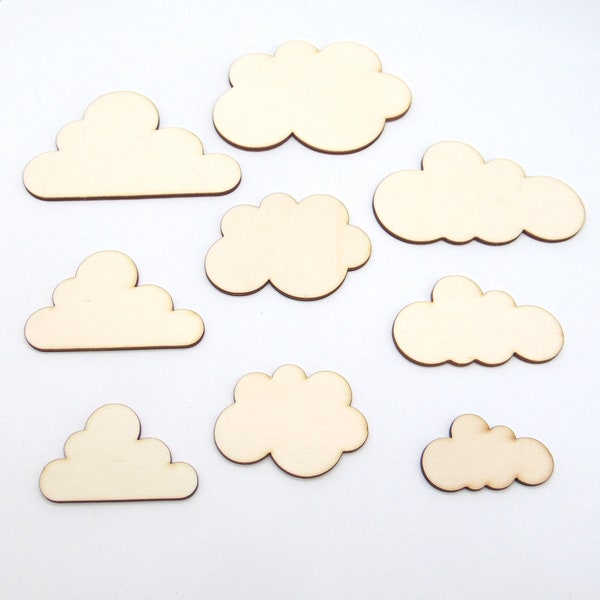 Nuage de nuages nuage bois coupe lasser embellissement bolet artisanat