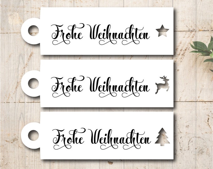 30 Gift Tags Labels Merry Christmas