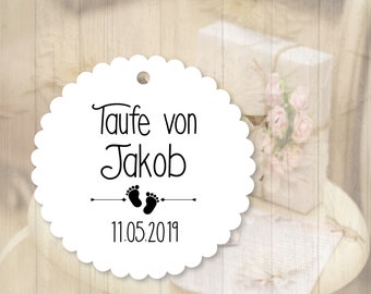 25 Gift Tags Papieren Tags Labels Doop gepersonaliseerde doop