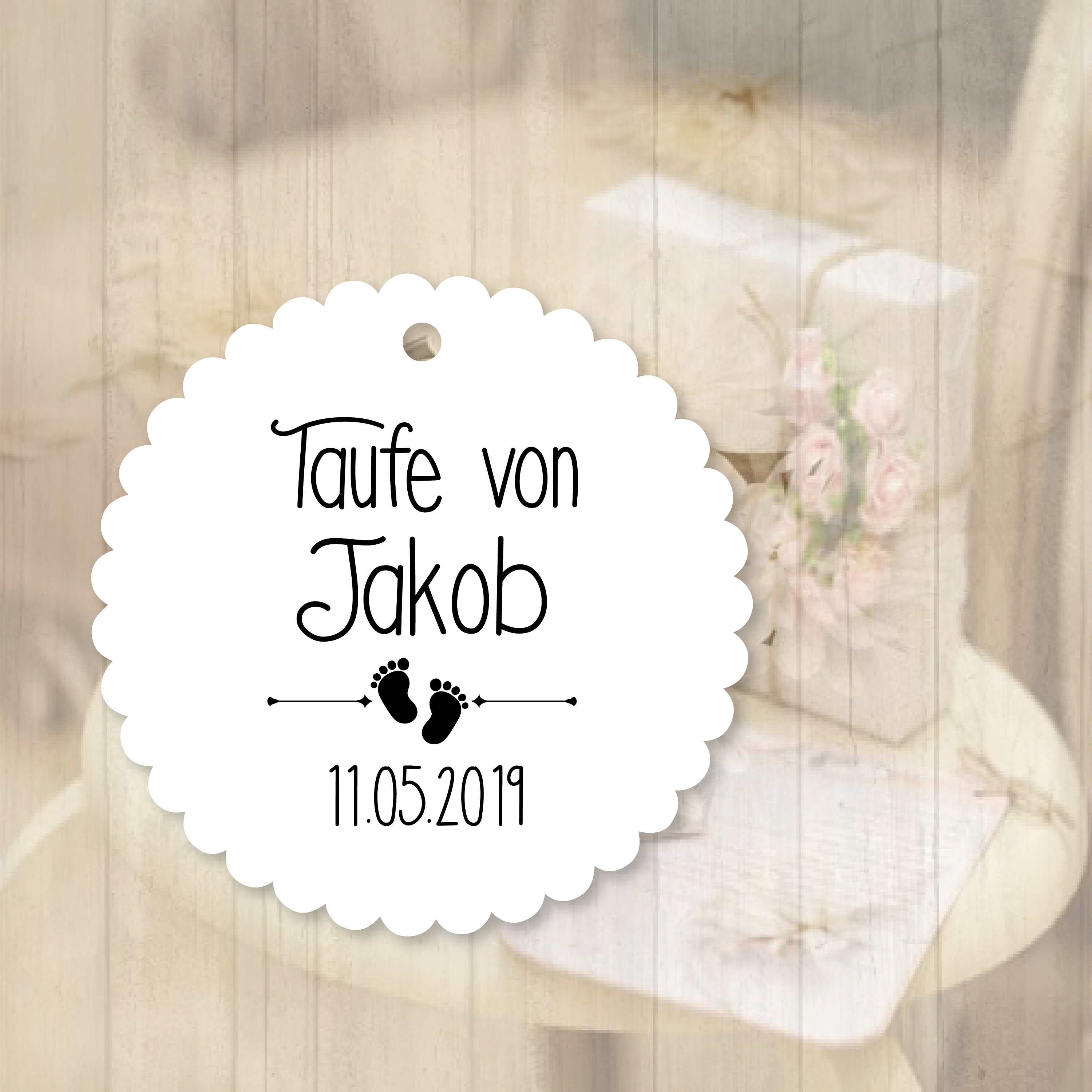 25 Gift Tags Paper Tags Labels Baptism Personalized Baptism