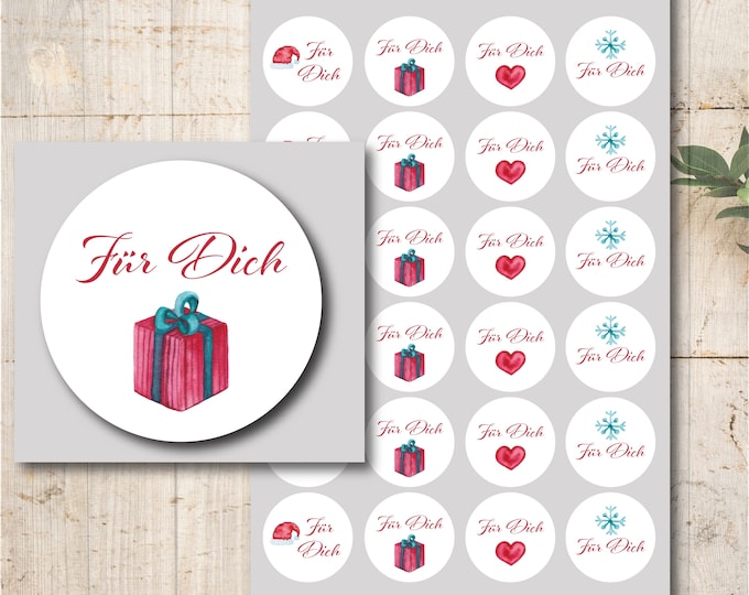 24 stickers labels stickers Christmas for you