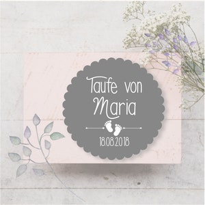 24 Aufkleber Etiketten Taufe Sticker Personalisiert Kommunion Konfirmation