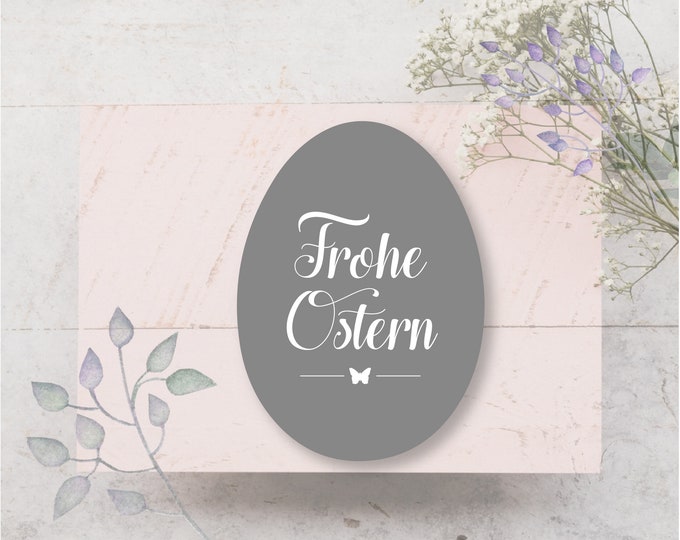 20 Stickers Labels Sticker Happy Easter Egg