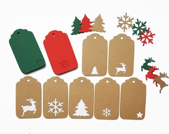 21 Geschenkanhänger Weihnachten Mix Gift Tags Etiketten Papieranhänger Tags