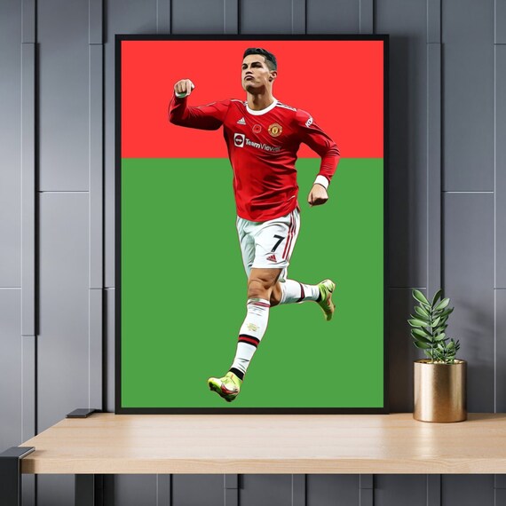 Cristiano RONALDO POSTER PRINT Football Manchester United - Etsy