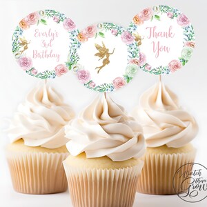 Editable Fairy Party Favors Tags, Stickers, Labels, Fairy Party Printables, Fairy Party Decor, Supplies, Fairy Birthday Party, Baby Shower