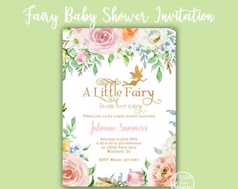 Fairy Baby Shower Invitations Editable Printable Fairy Baby | Etsy