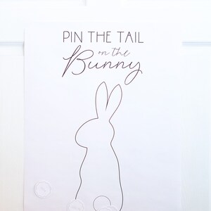 Pin the Tail on the Bunny Game, Printable Bunny Party Game, Easter ...