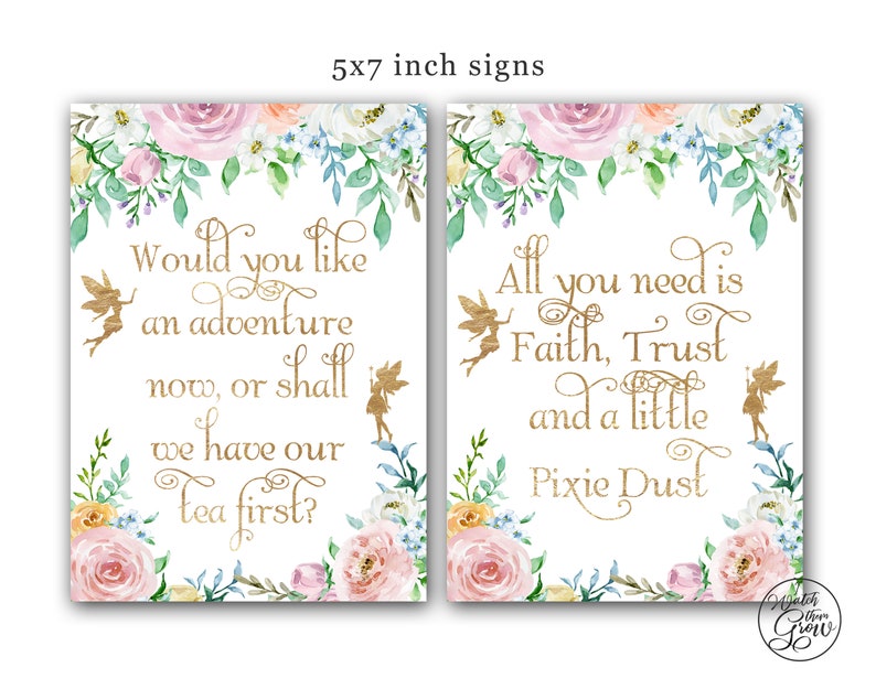 Fairy Party Printables Package Fairy Birthday Decorations - Etsy