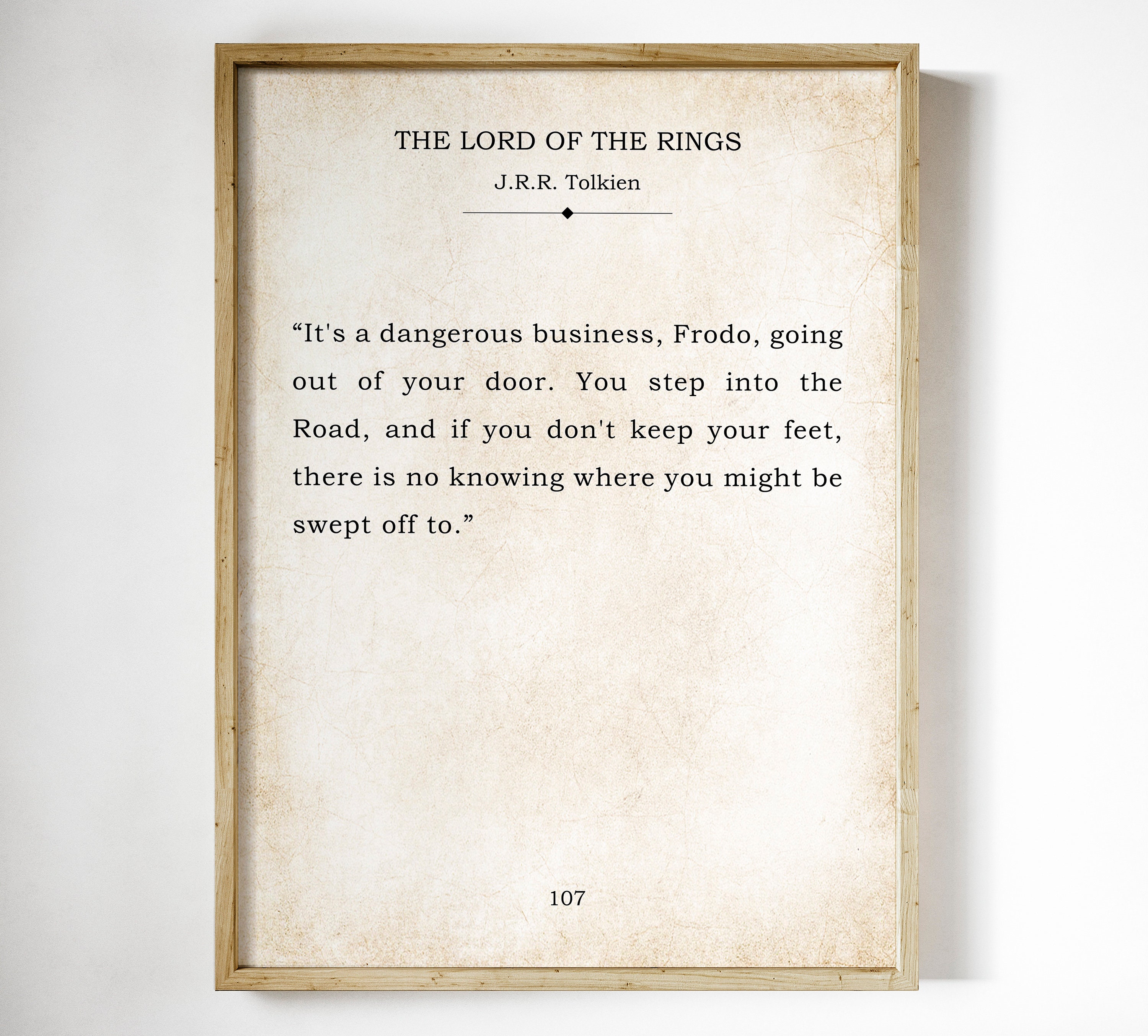 Rodeo club tijger Lotr Book Page Sign Travel Tolkien Quote Wall Art Printable - Etsy Finland