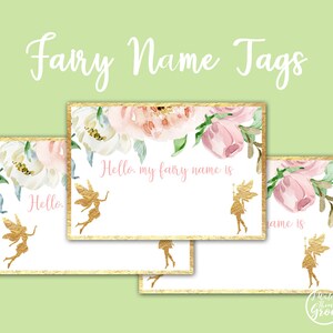 Fairy Name Tags, Printable Fairy Name Stickers, Fairy Name Labels ...