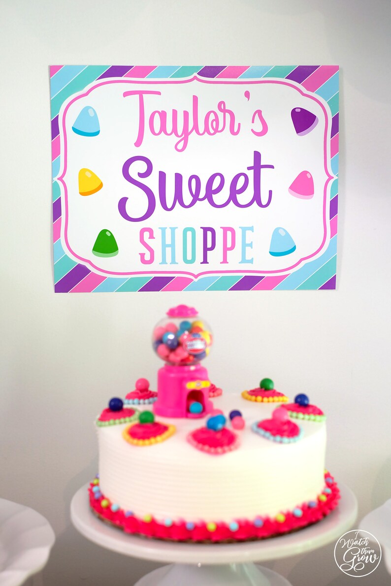 Sweet Shoppe Party Sign, Printable Editable Sweet Shoppe Sign, Candy Party Decor, Sweet Birthday Sign 8x10 11x14 PDF INSTANT DOWNLOAD image 9