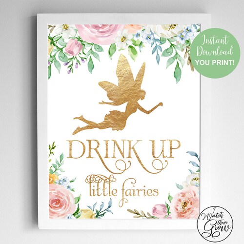 Fairies Welcome Party Sign Printable Fairy Birthday Party - Etsy
