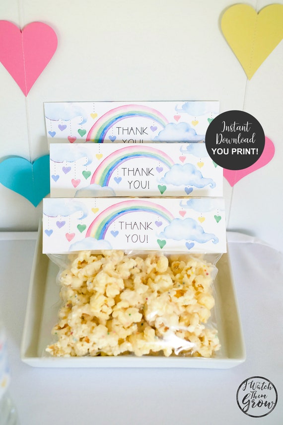 rainbow baby shower party favors