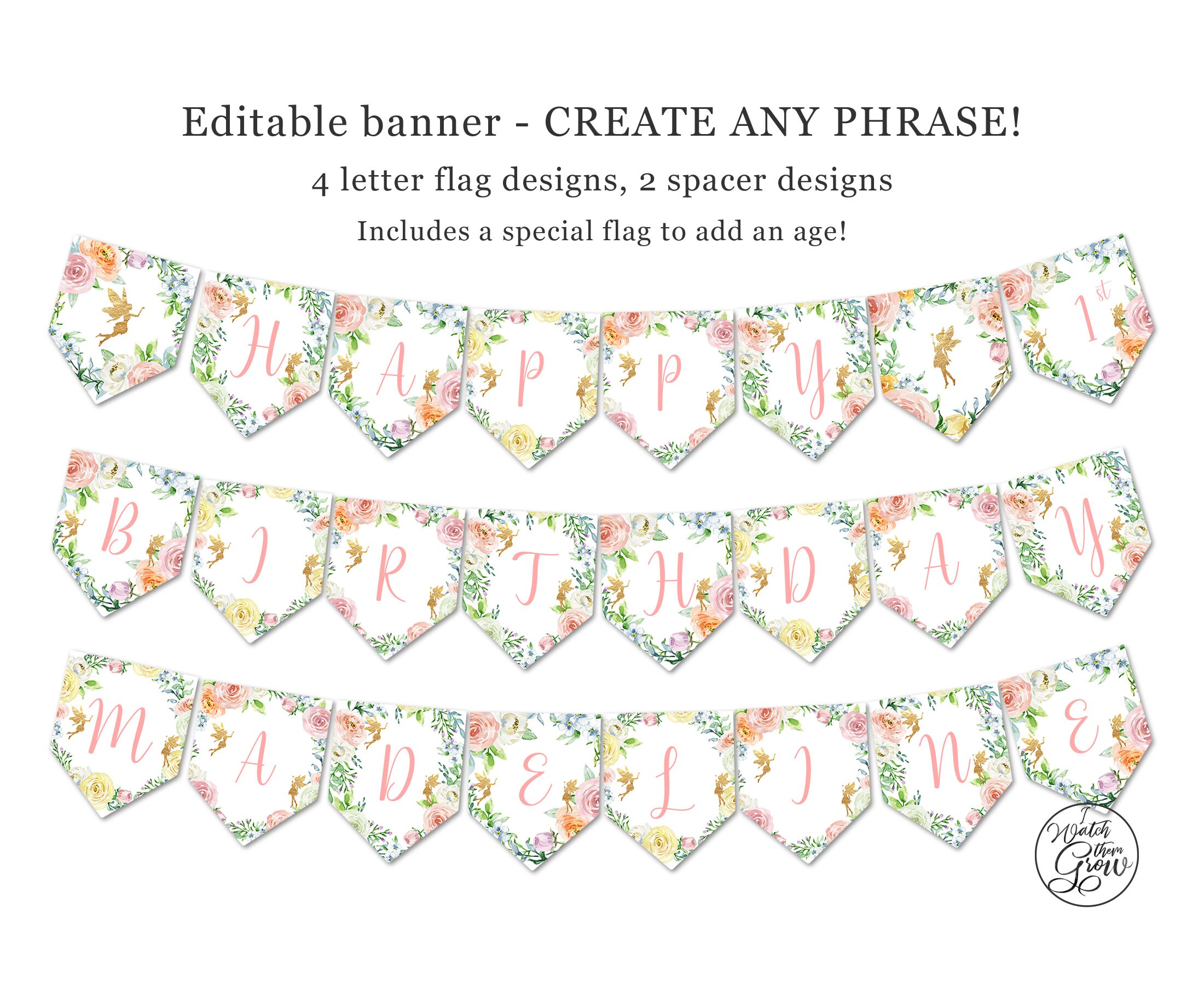 Fairy Party Printables Package Fairy Birthday Decorations - Etsy