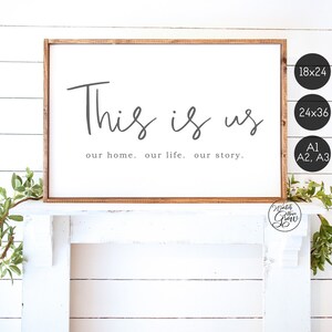 This Is Us Sign, Large Printable Wall Art, This Is Us Print, Modern Farmhouse Decor, Farmhouse Sign 18x24 24x36 A1 A2 A3 INSTANT DOWNLOAD image 2