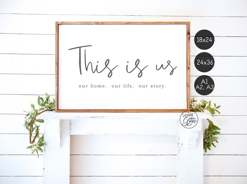 This Is Us Sign, Large Printable Wall Art, This Is Us Print, Modern Farmhouse Decor, Farmhouse Sign 18x24 24x36 A1 A2 A3 INSTANT DOWNLOAD image 2