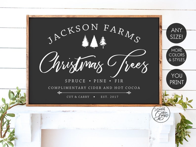 Printable Christmas Tree Farm Sign