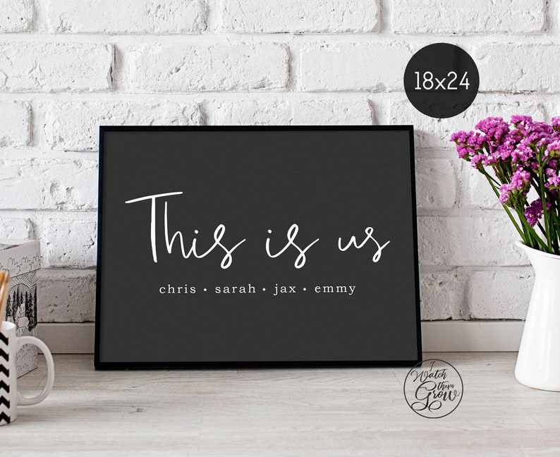 Printable Personalized This Is Us Sign Printable Etsy