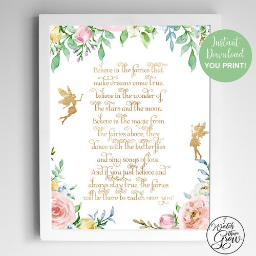 Fairies Welcome Party Sign Printable Fairy Birthday Party - Etsy