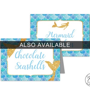 mermaid name tag printable mermaid name stickers mermaid etsy