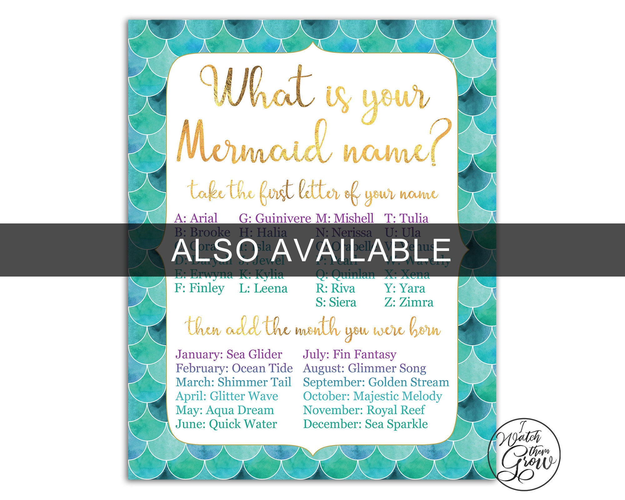 Mermaid Name Tag Printable Mermaid Name Stickers Mermaid Etsy Canada