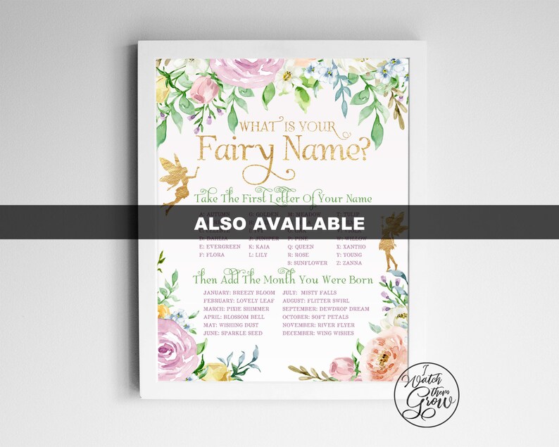 Fairy Name Tags Printable Fairy Name Stickers Purple Fairy | Etsy