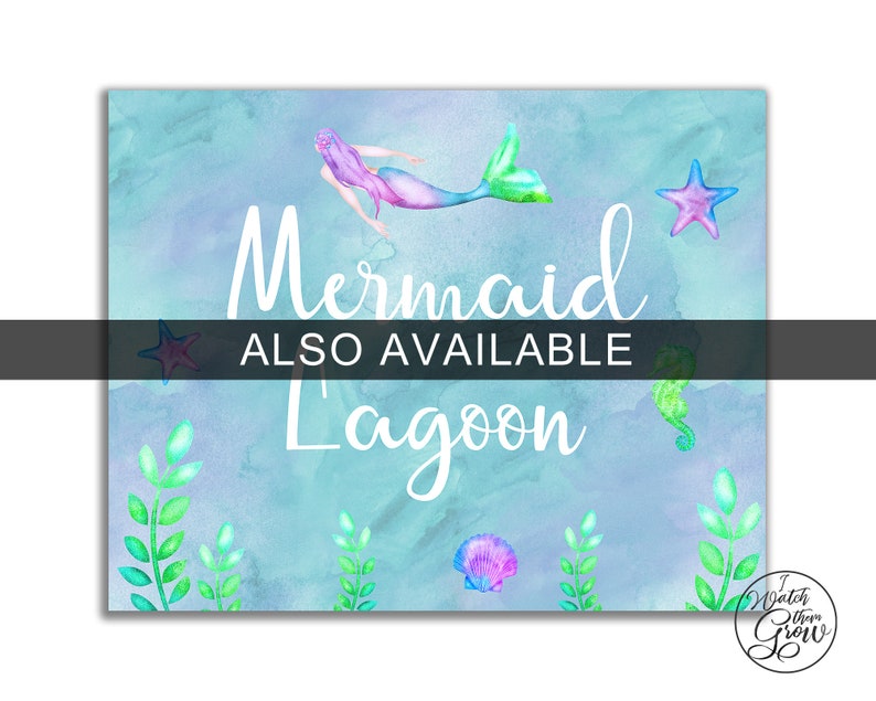 Mermaid Name Game & Name Tags, Printable What Is Your Mermaid Name Party Game Pack, Mermaid Birthday Party Pdf Jpg INSTANT DOWNLOAD image 9
