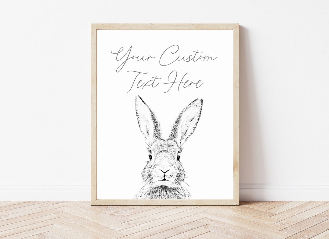 Editable Bunny Party Sign 8x10 Inch, Printable Bunny Sign, Bunny Party ...