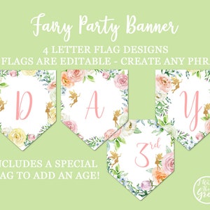Fairy Party Printables Package Fairy Birthday Decorations - Etsy