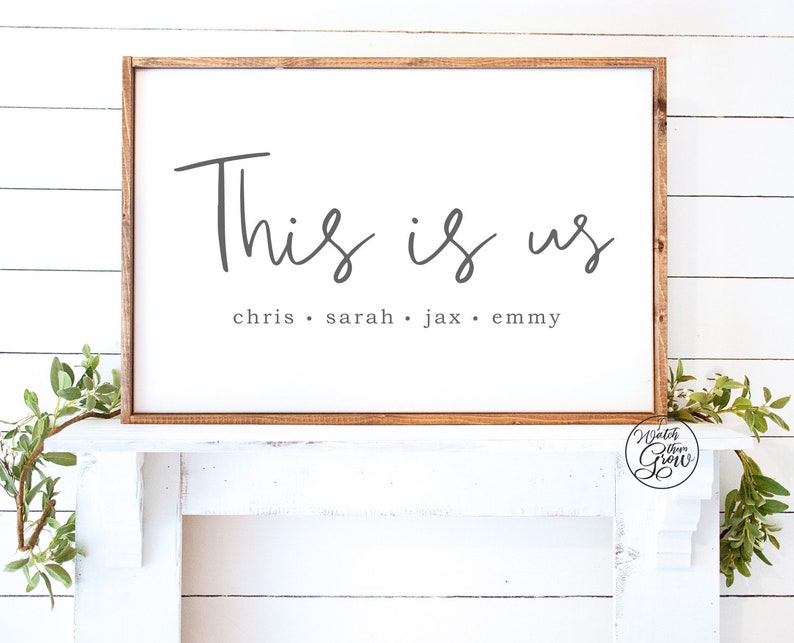 Printable Personalized This Is Us Sign Printable Etsy