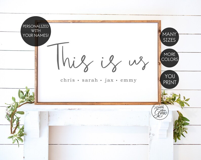 Printable Personalized This Is Us Sign Printable Etsy