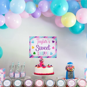 Sweet Shoppe Party Sign, Printable Editable Sweet Shoppe Sign, Candy Party Decor, Sweet Birthday Sign 8x10 11x14 PDF INSTANT DOWNLOAD image 7