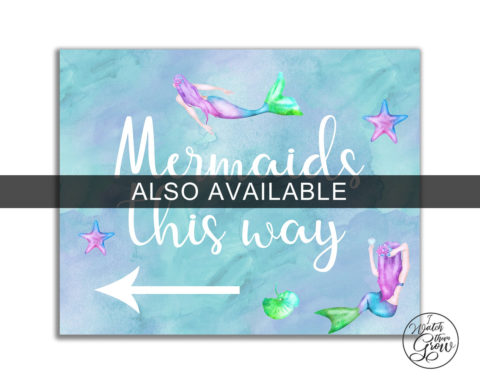Mermaid Name Tag Printable Mermaid Name Stickers Mermaid Etsy Canada