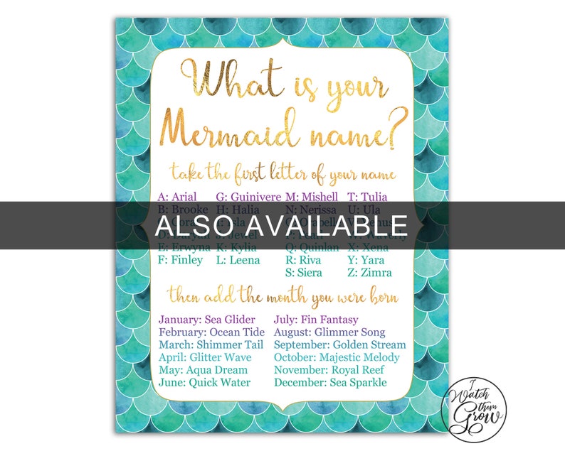 Merman Name Game Printable what is Your Merman - Etsy Canada