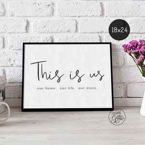 This Is Us Sign, Large Printable Wall Art, This Is Us Print, Modern Farmhouse Decor, Farmhouse Sign 18x24 24x36 A1 A2 A3 INSTANT DOWNLOAD image 4